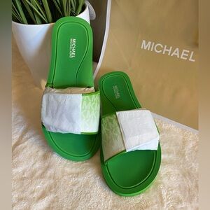 Michael Kors Palmer Ombré Signature Logo Slide Sandal